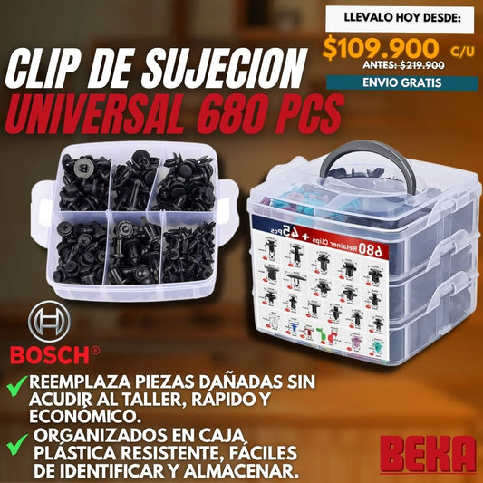 CLIP DE SUJECION UNIVERSAL 680PCS|BOSCH®|