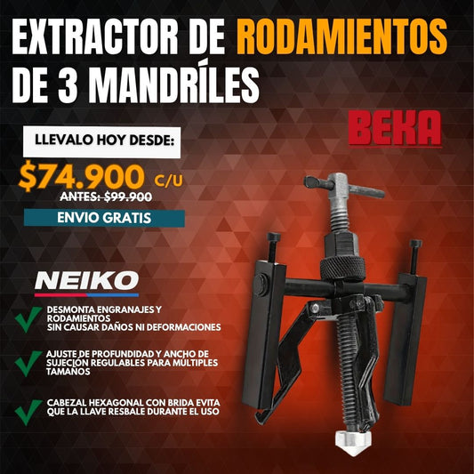 EXTRACTOR DE RODAMIENTOS DE 3 MANDRILES|NEIKO®|