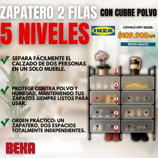 ZAPATERO 2 FILAS 5 NIVELES|IKEA®|