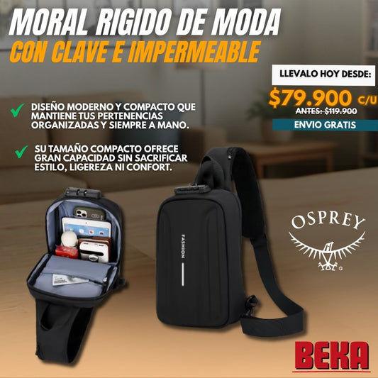 MORRAL RIGIDO DE MODA CON CLAVE Y IMPERMEABLE |OSPREY®|