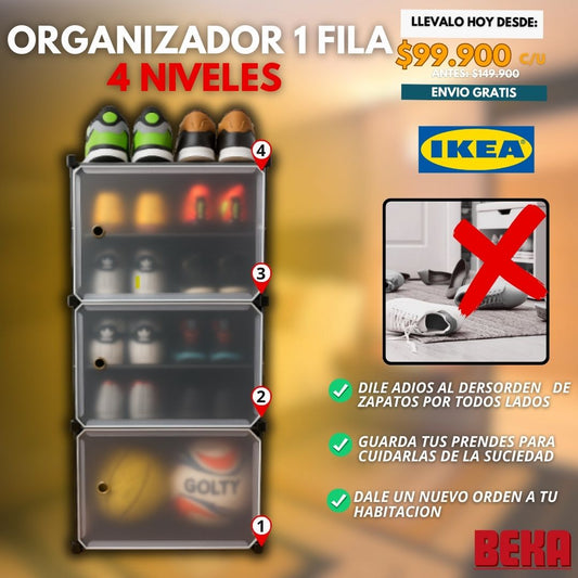 ORGANIZADOR 1 FILA 4 NIVELES |IKEA®|