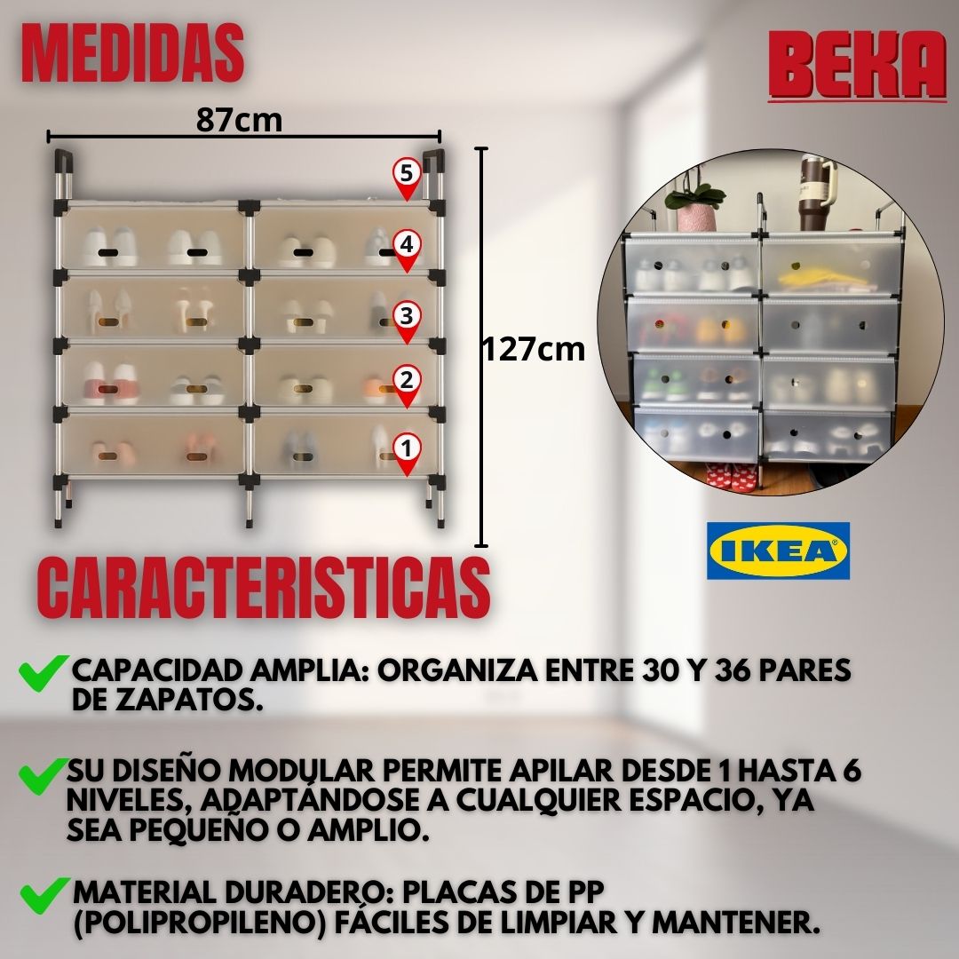 ZAPATERO 2 FILAS 5 NIVELES|IKEA®|