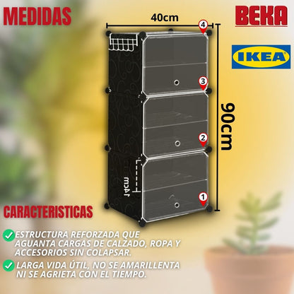 ORGANIZADOR 1 FILA 4 NIVELES |IKEA®|