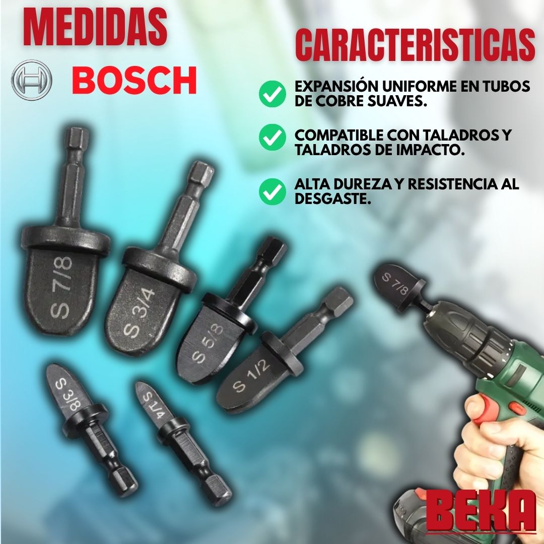 BROCAS EXPANSORAS DE TUBOS ALUM-COBREX6  |BOSCH ® |