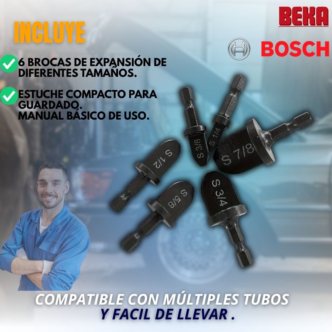 BROCAS EXPANSORAS DE TUBOS ALUM-COBREX6  |BOSCH ® |