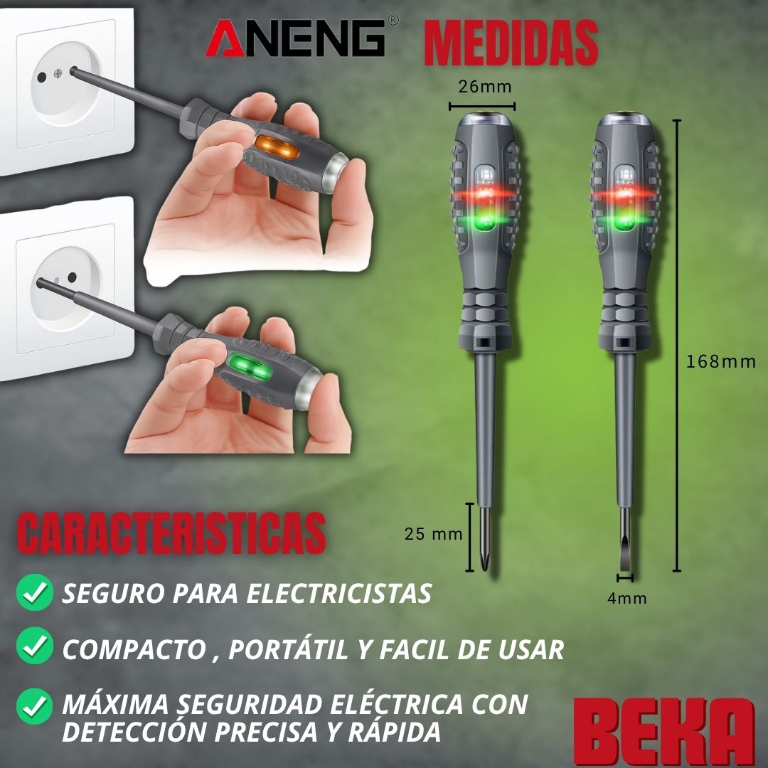 Detector  de voltaje de  destornillador 2x1 |ANENG®|