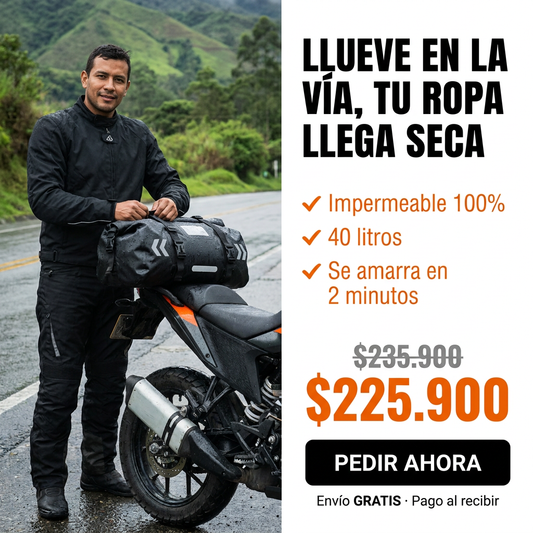 Bolsa trasera impermeable para moto