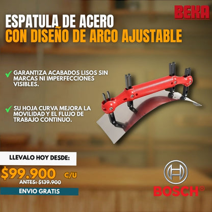 ESPATULA DE ACERO  CON DISEÑO DE ARCO AJUSTABLE |BOSCH®|