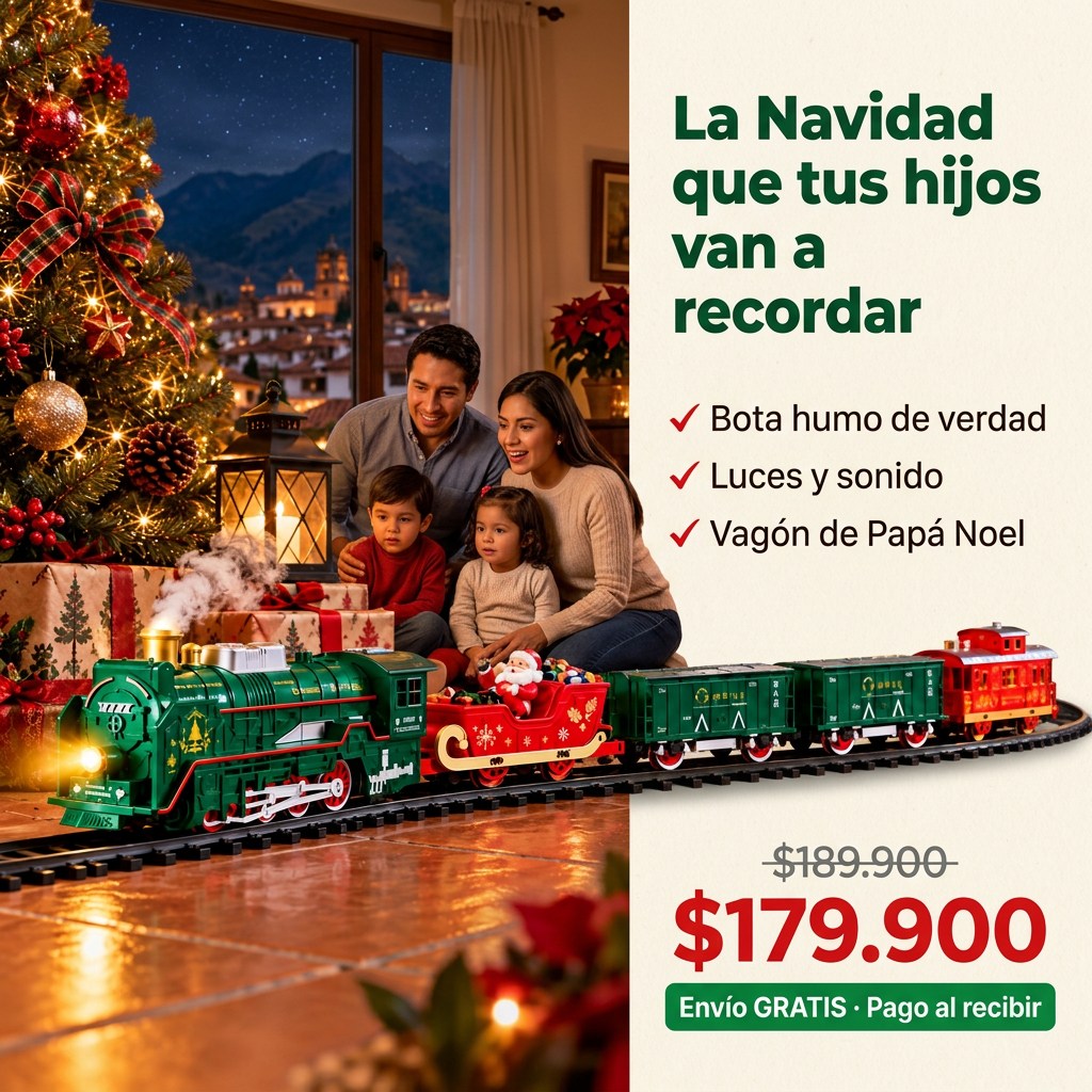 Tren humo sonido Luces