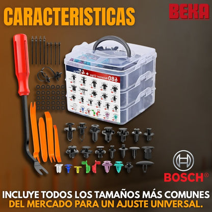 CLIP DE SUJECION UNIVERSAL 680PCS|BOSCH®|