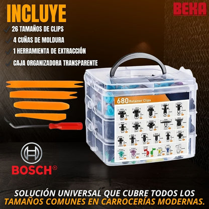CLIP DE SUJECION UNIVERSAL 680PCS|BOSCH®|