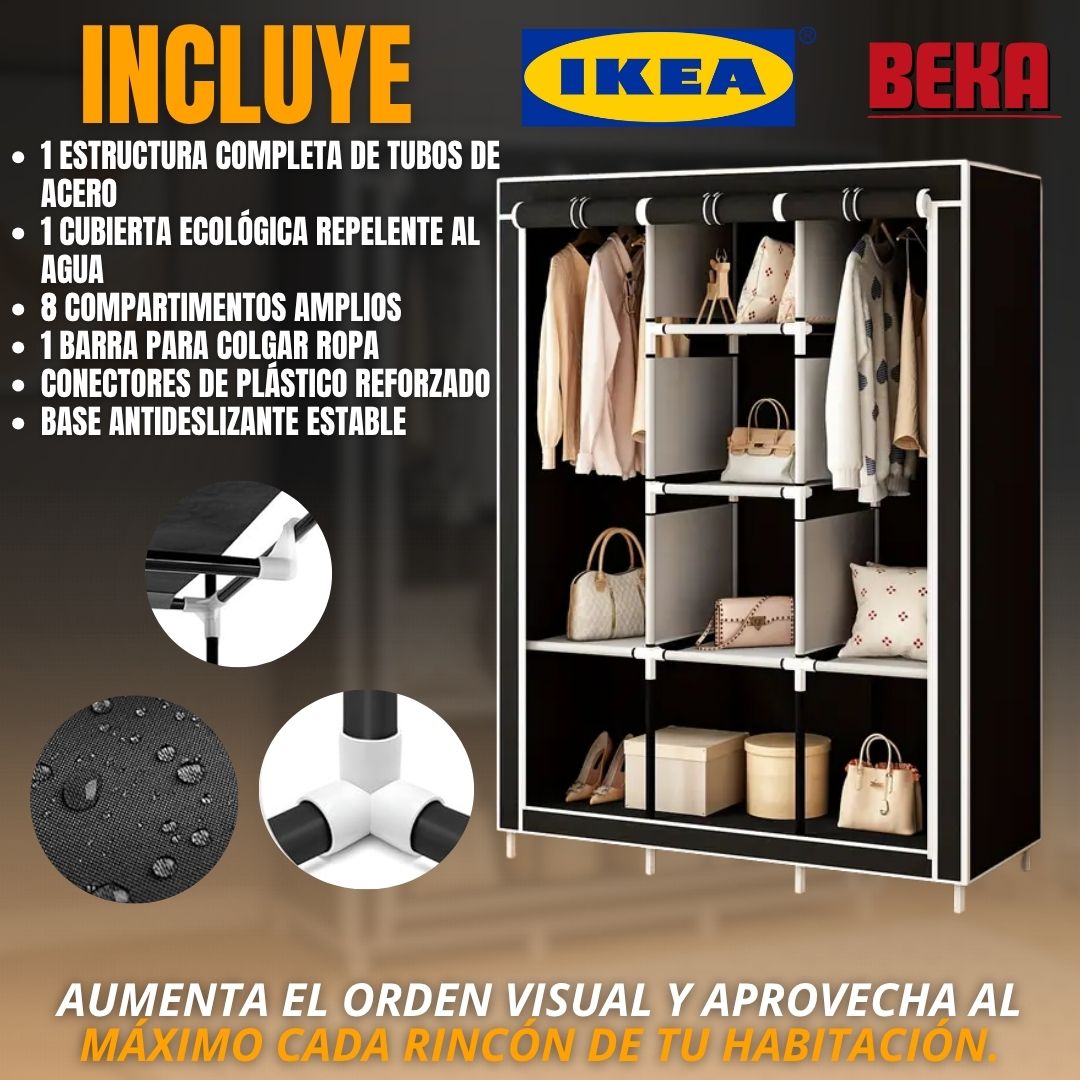 CLOSET PLEGABLE DE 3 DIVISIONES DISEÑO MODERNO |IKEA®|
