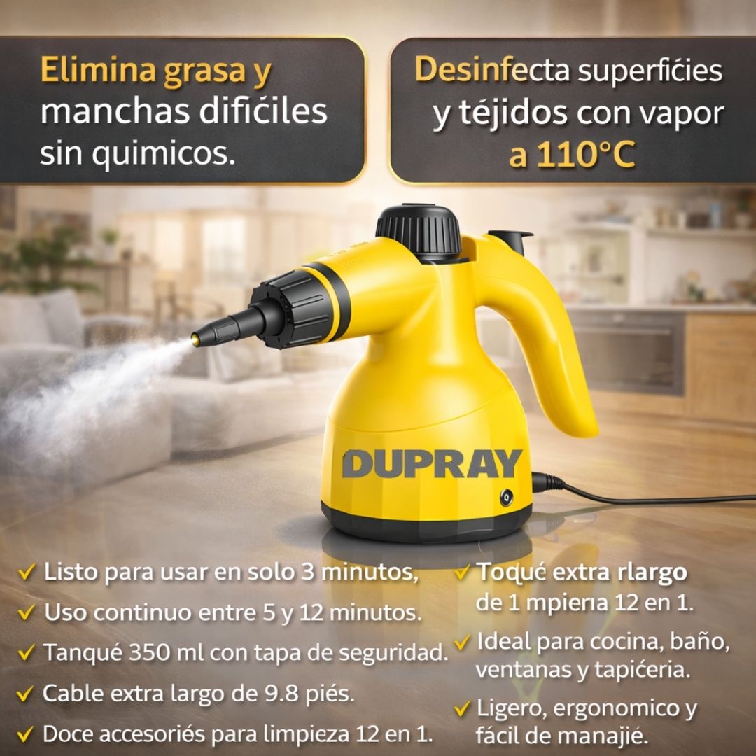LIMPIADOR A VAPOR DESINFECTANTE MULTIUSOS DUPRAY®