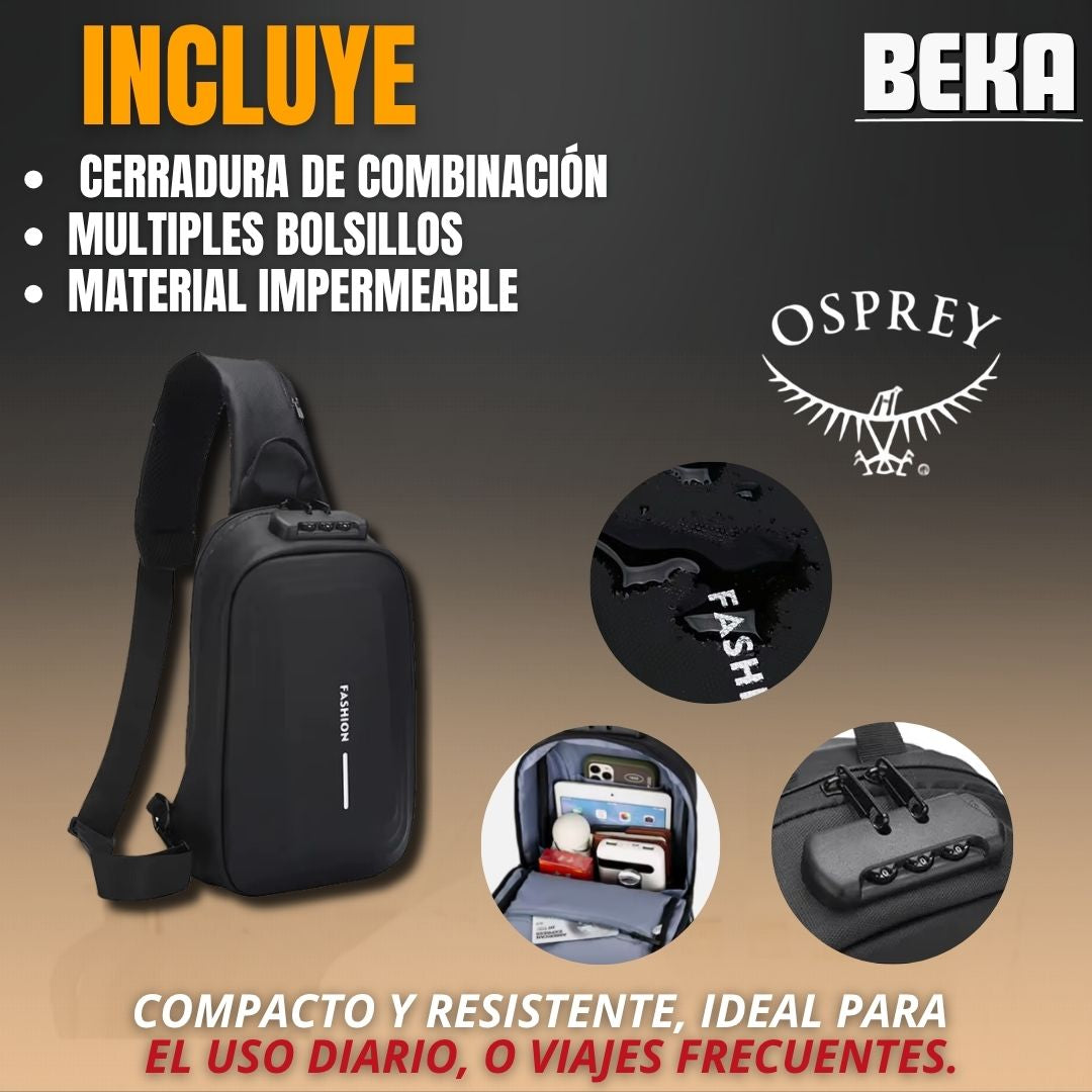 MORRAL RIGIDO DE MODA CON CLAVE Y IMPERMEABLE |OSPREY®|