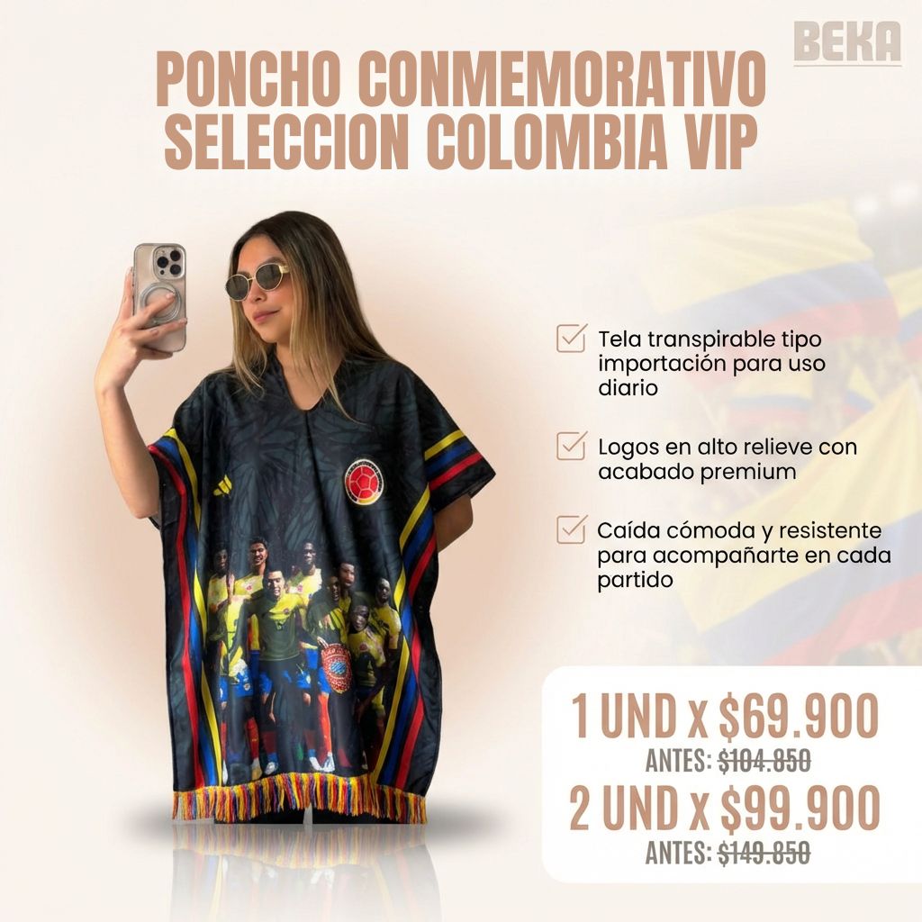 PONCHO CONMEMORATIVO SELECCION COLOMBIA VIP