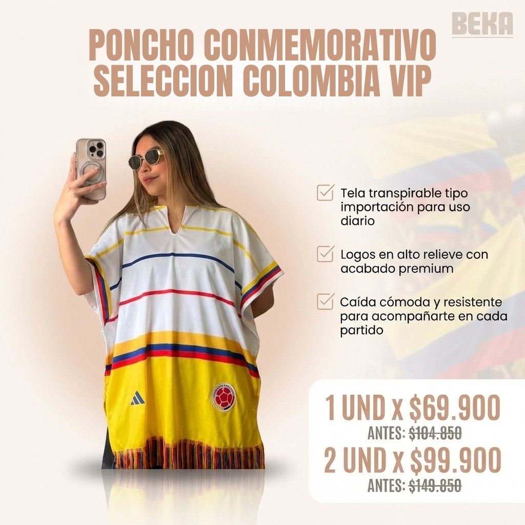 PONCHO CONMEMORATIVO SELECCION COLOMBIA VIP