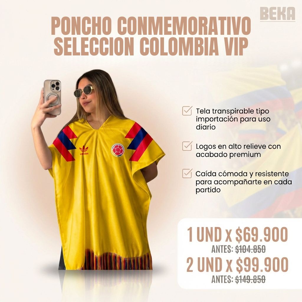 PONCHO CONMEMORATIVO SELECCION COLOMBIA VIP