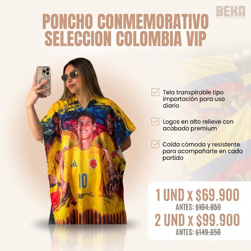 PONCHO CONMEMORATIVO SELECCION COLOMBIA VIP
