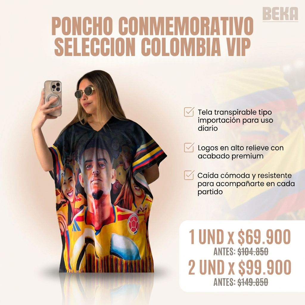 PONCHO CONMEMORATIVO SELECCION COLOMBIA VIP