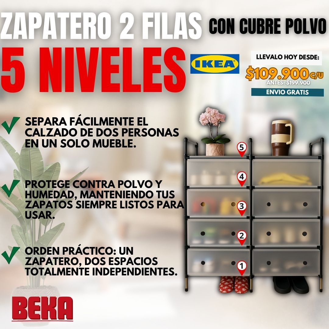 ZAPATERO 2 FILAS 5 NIVELES|IKEA®|