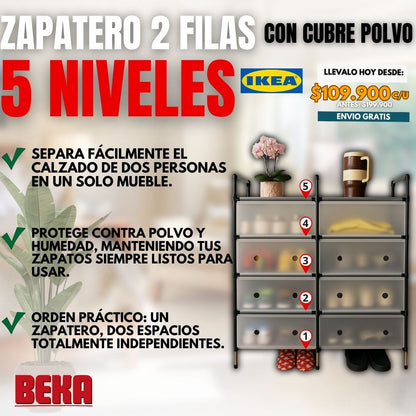 ZAPATERO 2 FILAS 5 NIVELES|IKEA®|