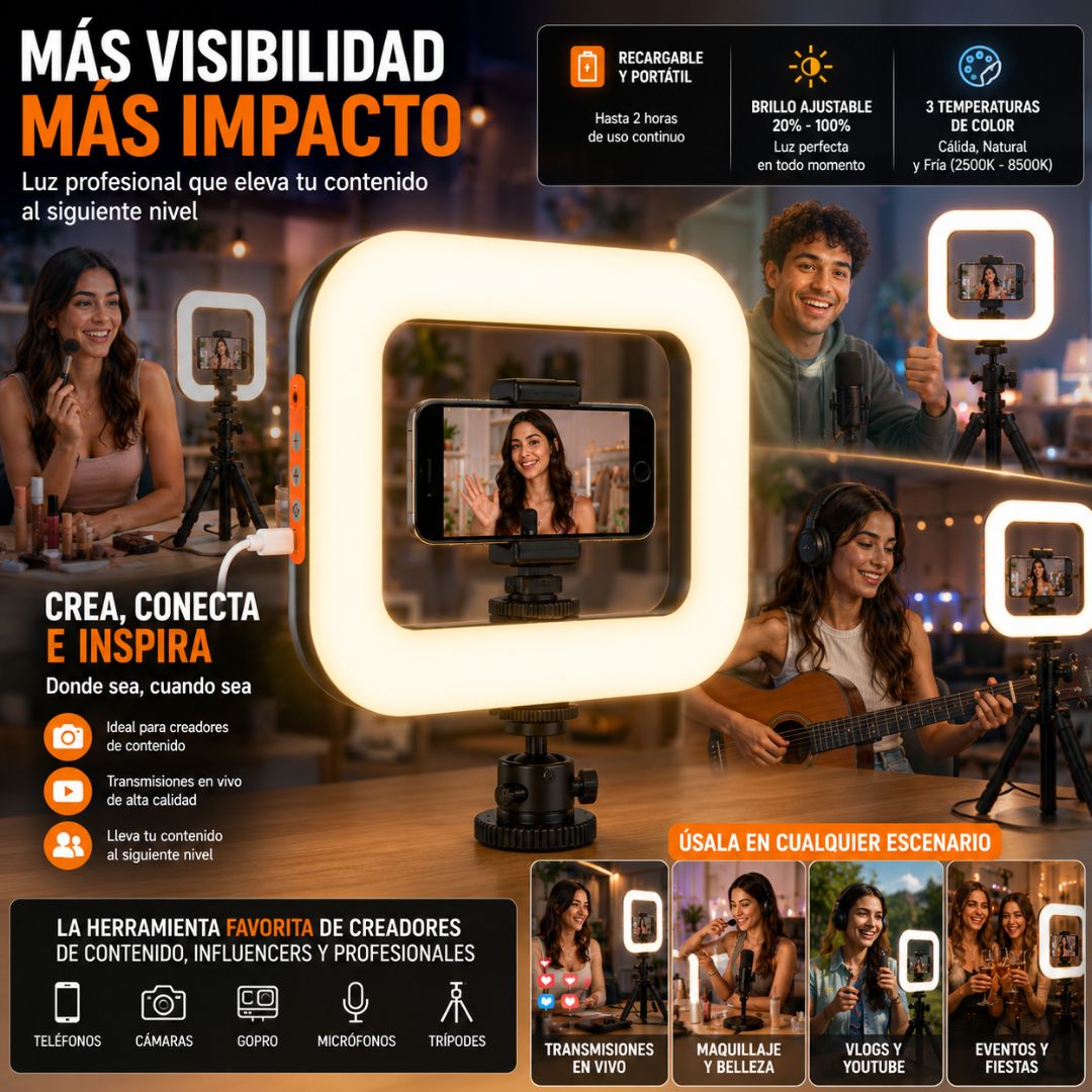 ANILLO  DE LUZ CUADRADO