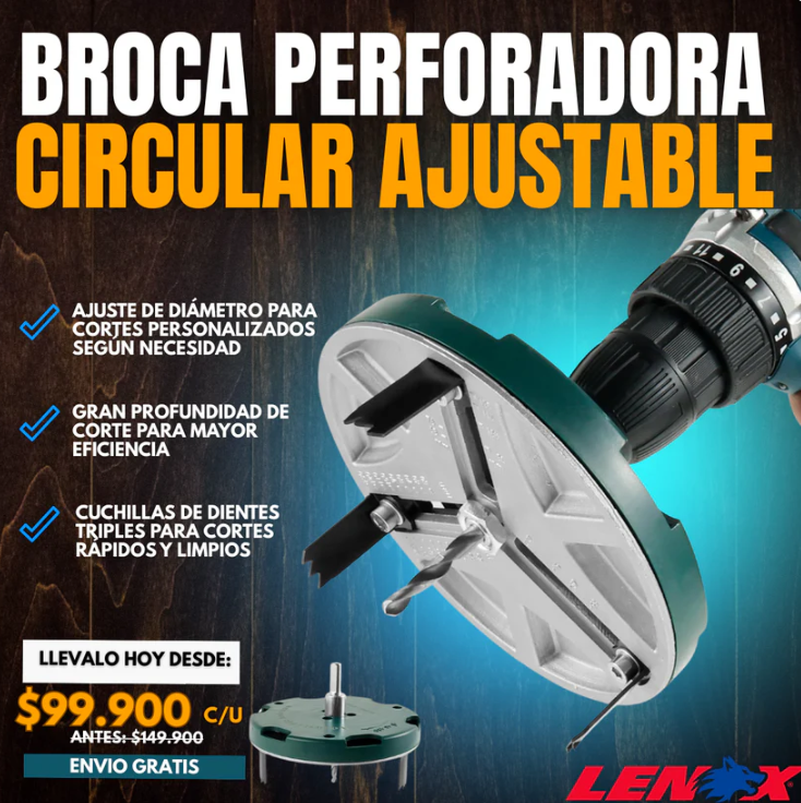 BROCA PERFORADORA CIRCULAR AJUSTABLE LENOX®