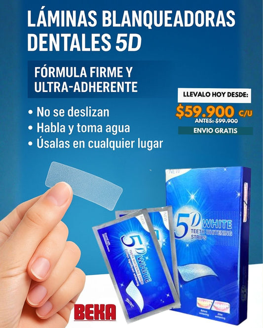 CINTAS DENTALES BLANQUEADORAS 5D WHITE