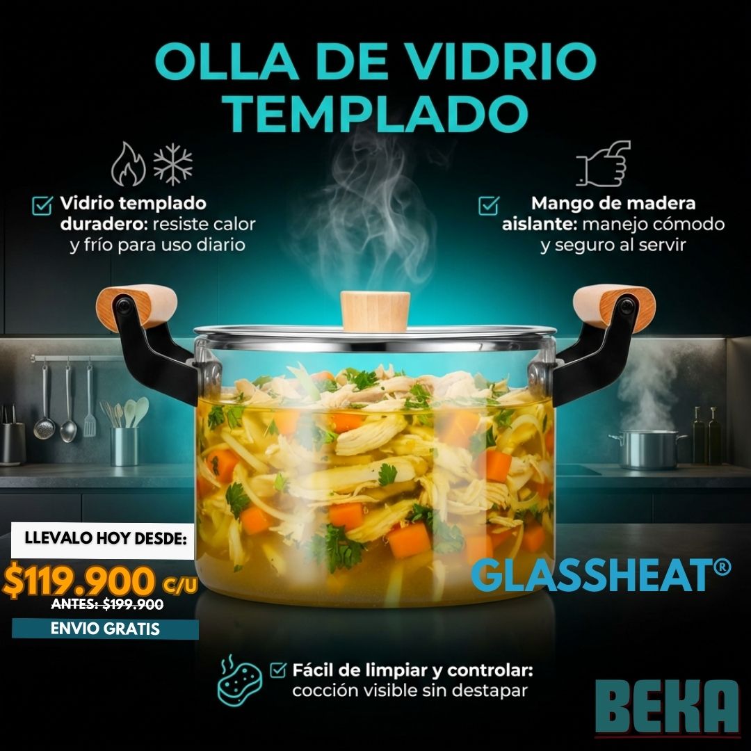 OLLA DE VIDRIO TEMPLADO GLASSHEAT®