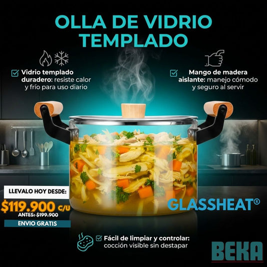 OLLA DE VIDRIO TEMPLADO GLASSHEAT®