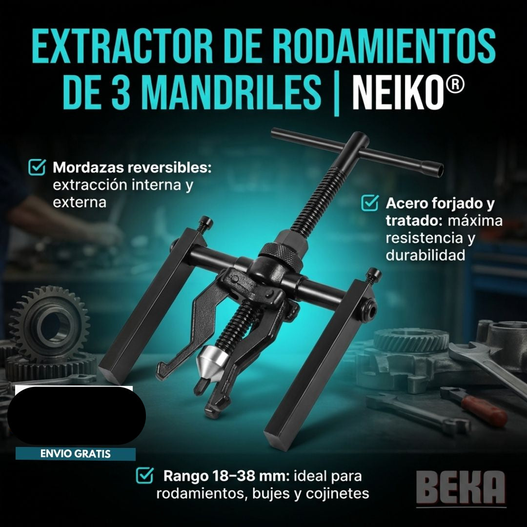 EXTRACTOR DE RODAMIENTOS DE 3 MANDRILES|NEIKO®|
