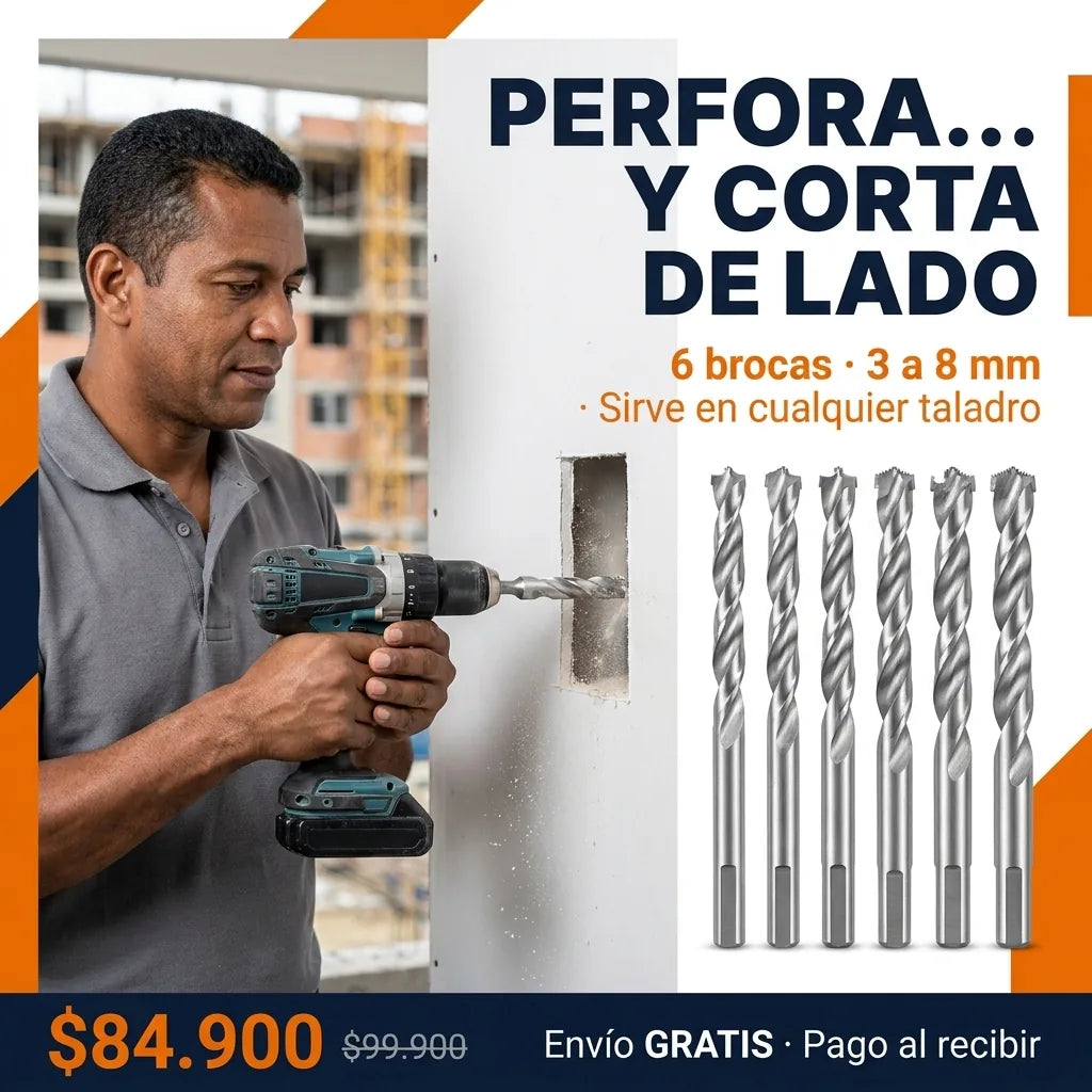 Brocas para Corte Lateral por 6 piezas
