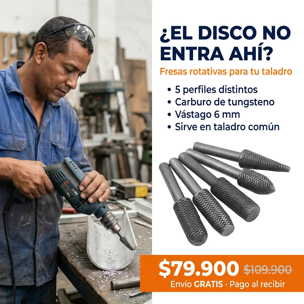 Fresas para Pulir Metal  por 5 Piezas
