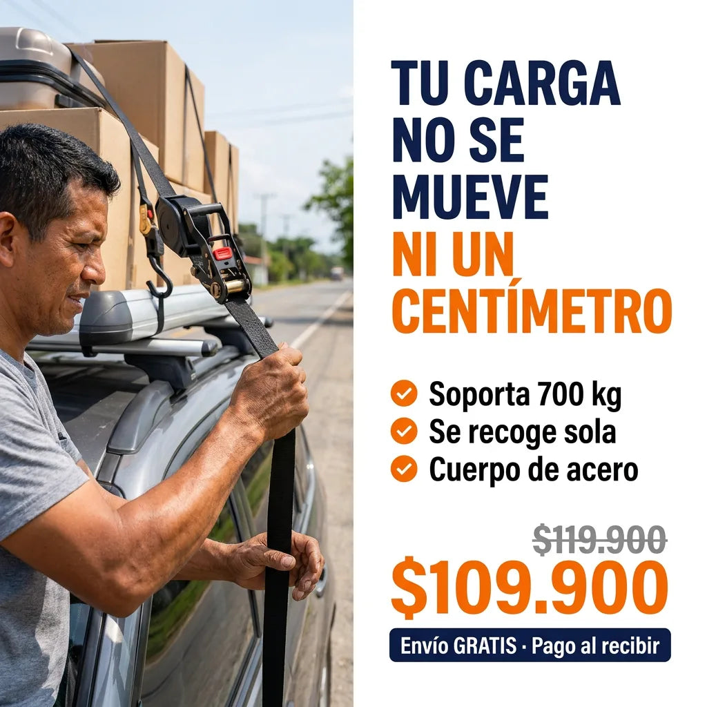 Correa retractil de trinquete amarre