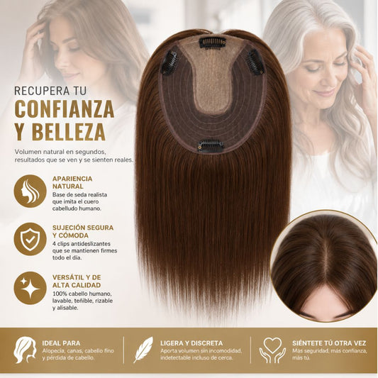 TOPPER DE CABELLO 100% NATURAL