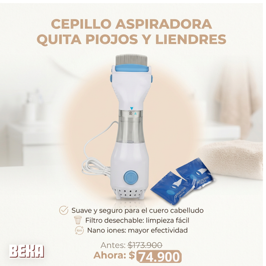 CEPILLO ASPIRADORA QUITA PIOJOS Y LIENDRES