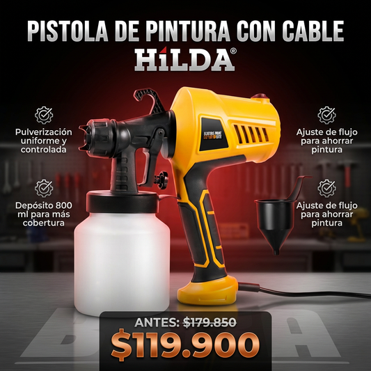 PISTOLA DE PINTURA CON CABLE HILDA