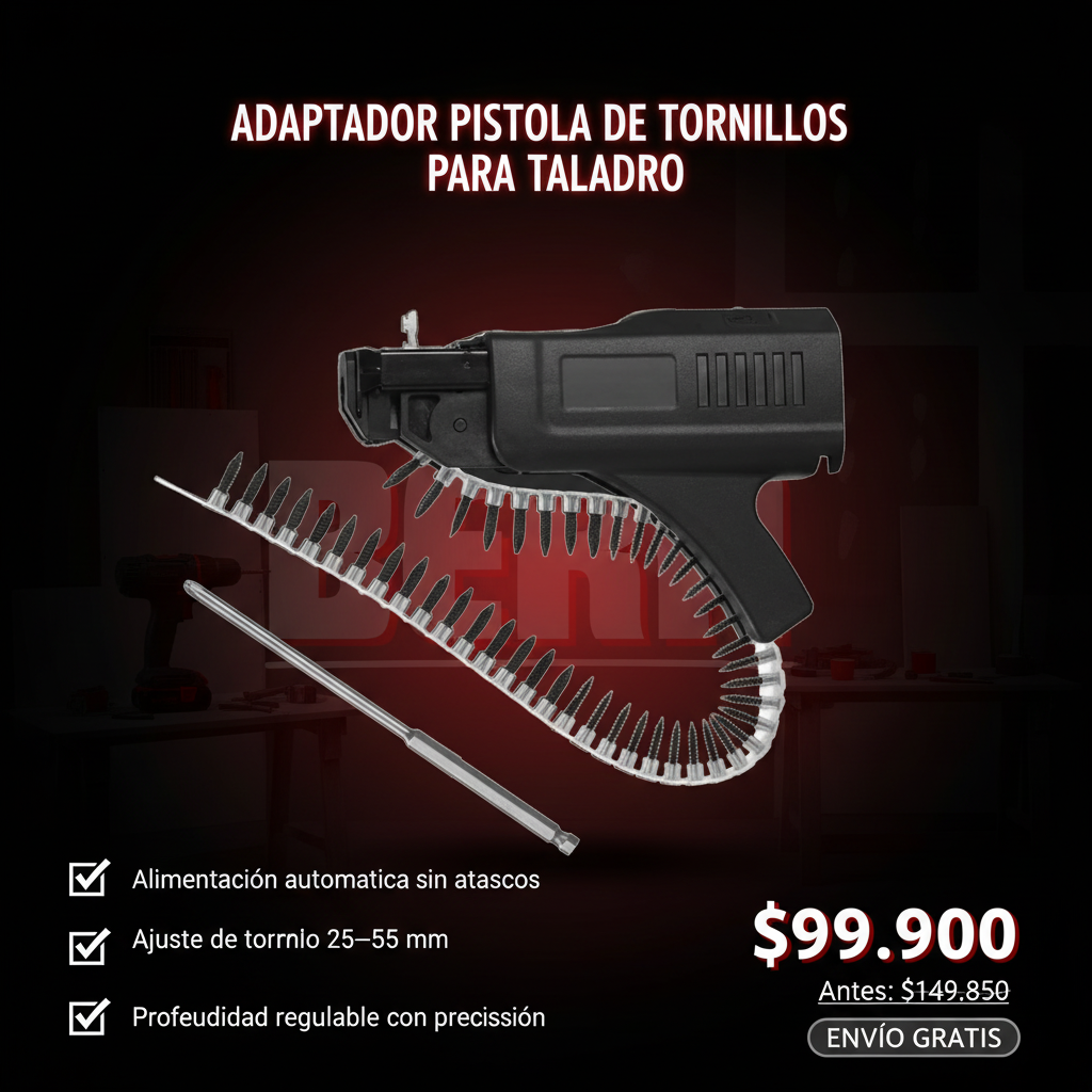 ADAPTADOR PISTOLA DE TORNILLOS TALADRO