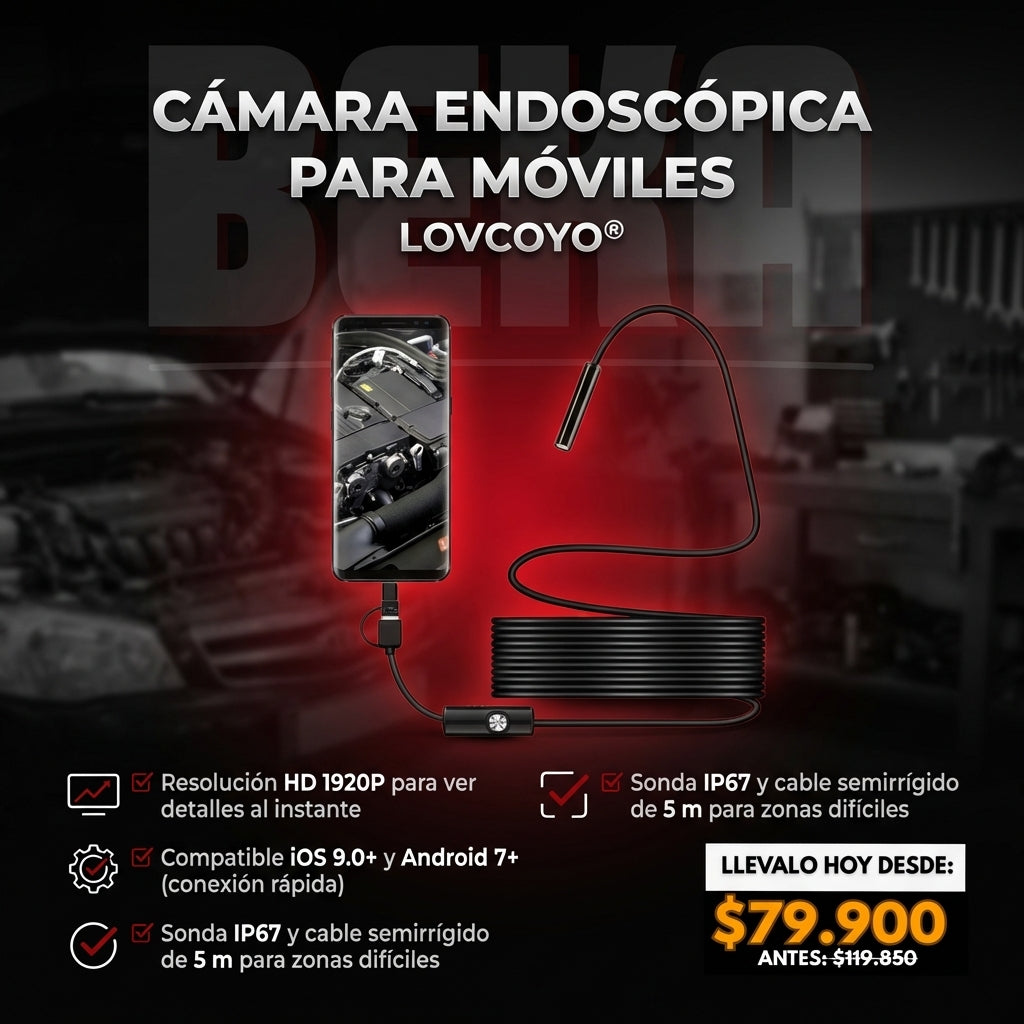 CAMARA ENDOSCOPICA PARA MÓVILES LOVCOYO®