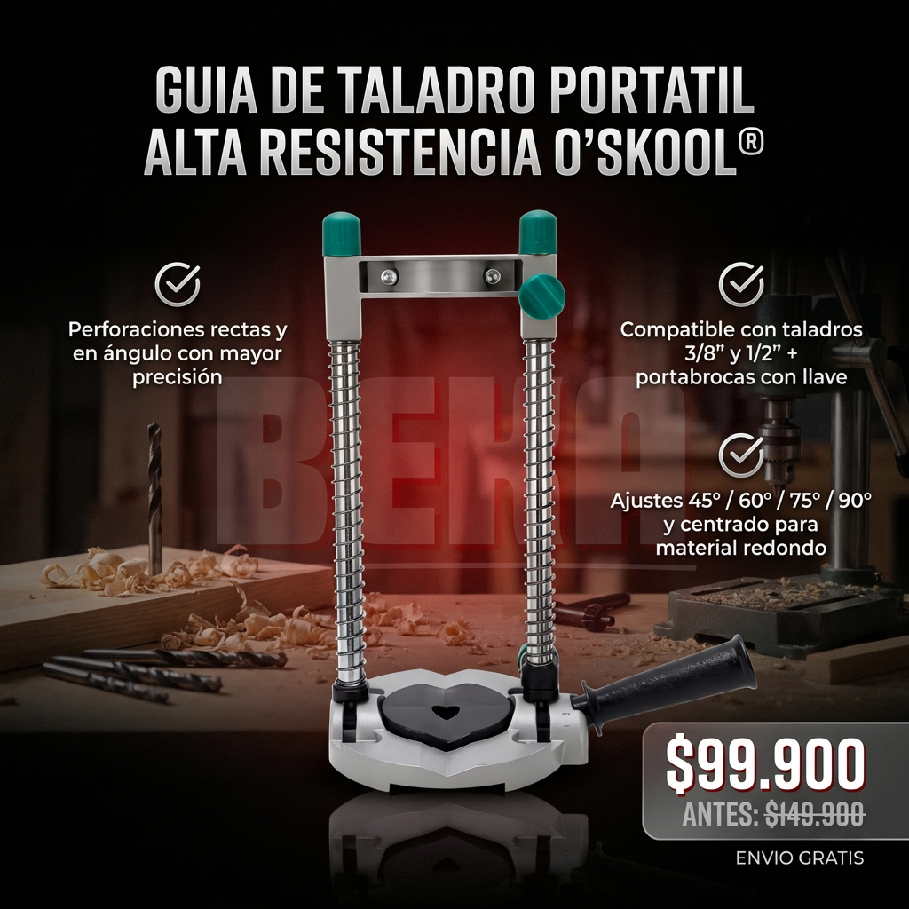 GUIA DE TALADRO PORTATIL  ALTA RESISTENCIA | O'SKOOL®
