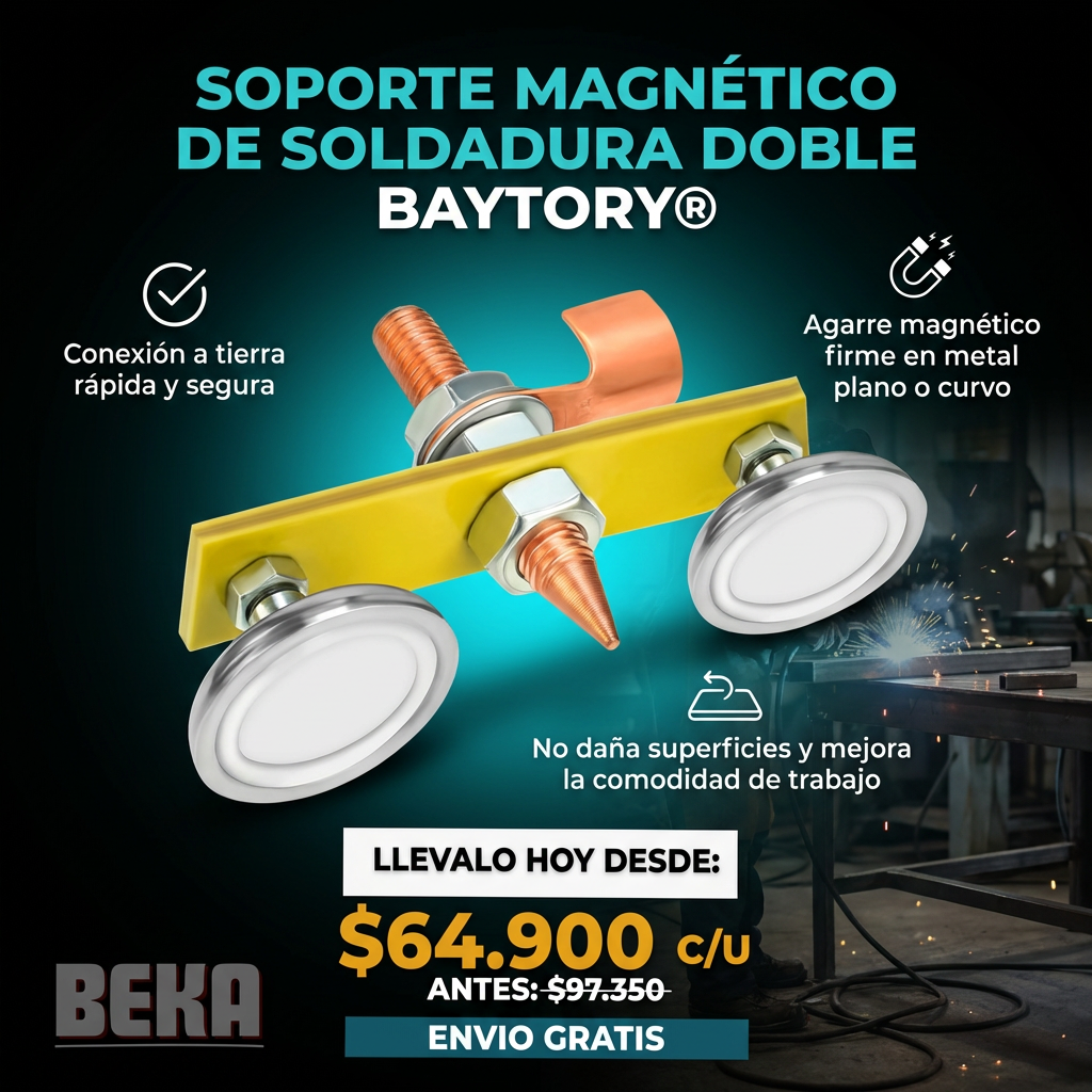 SOPORTE MAGNETICO DE SOLDADURA DOBLE | BOULDON®