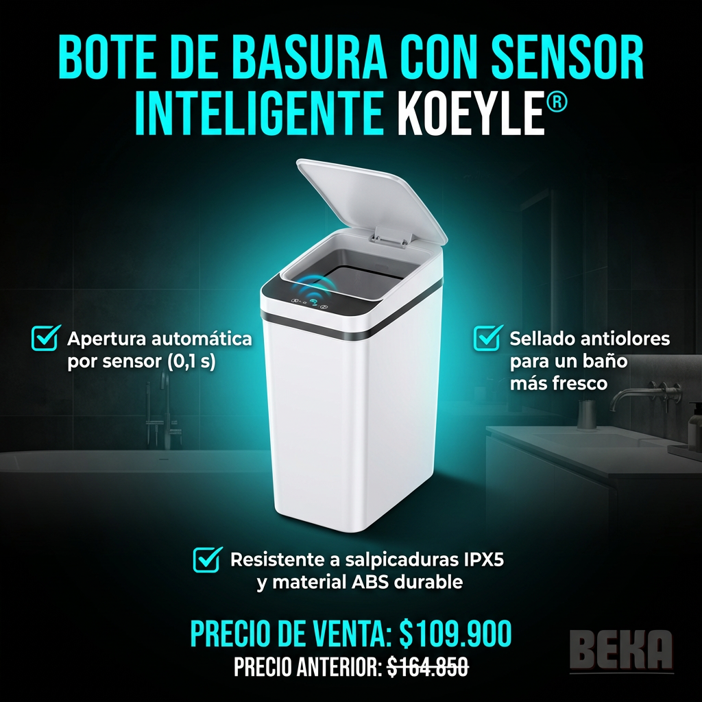 BOTE DE BASURA CON SENSOR INTELIGENTE  KOEYLE®
