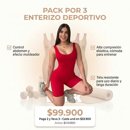 PACK POR 3 ENTERIZO DEPORTIVO