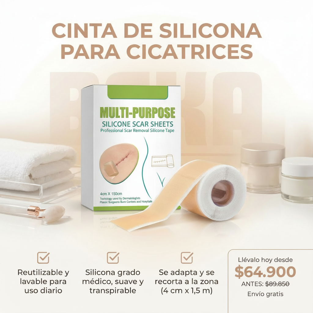 PARCHE DE SILICONA PARA CICATRIZ