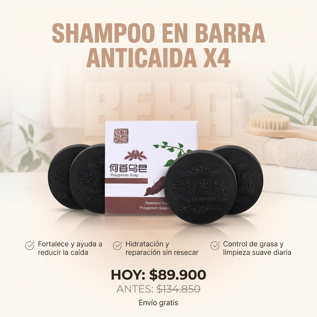 SHAMPOO EN BARRA ANTICAIDA X4