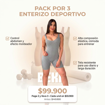 PACK POR 3 ENTERIZO DEPORTIVO