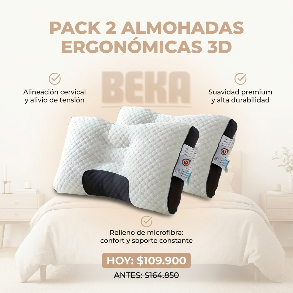 Almohada Cogin Cervical Ergonómico 3D