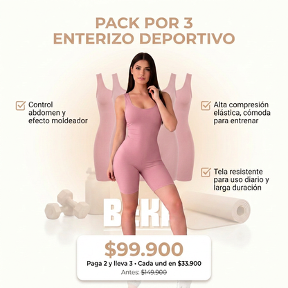 PACK POR 3 ENTERIZO DEPORTIVO