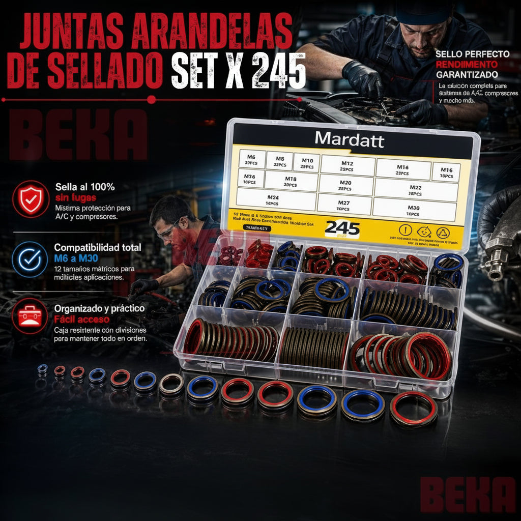 JUNTAS ARANDELAS DE SELLADO SET X 245