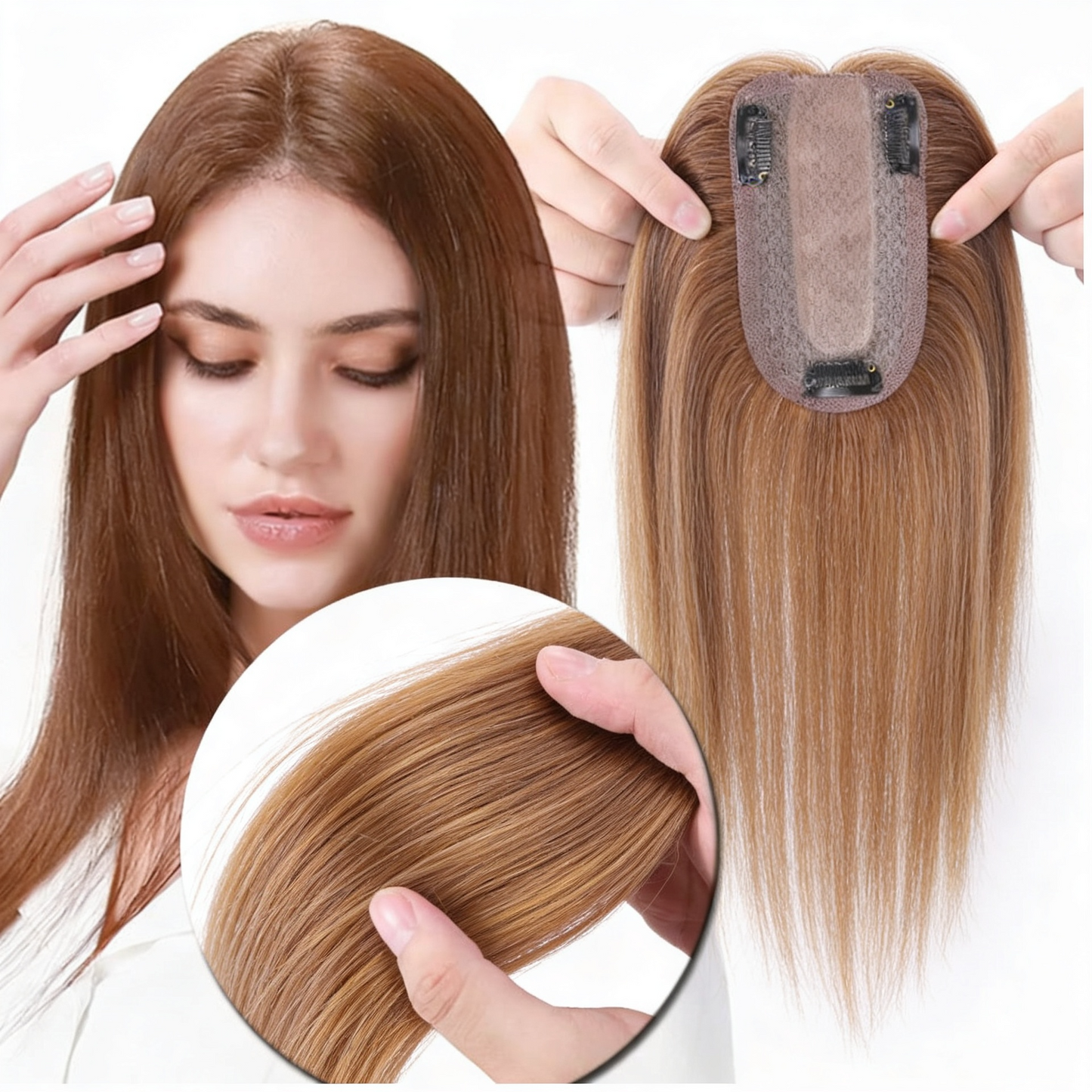 TOPPER DE CABELLO 100% NATURAL